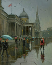 Load image into Gallery viewer, National Gallery, London, Rain Reflections,by Chris Slater RSMA