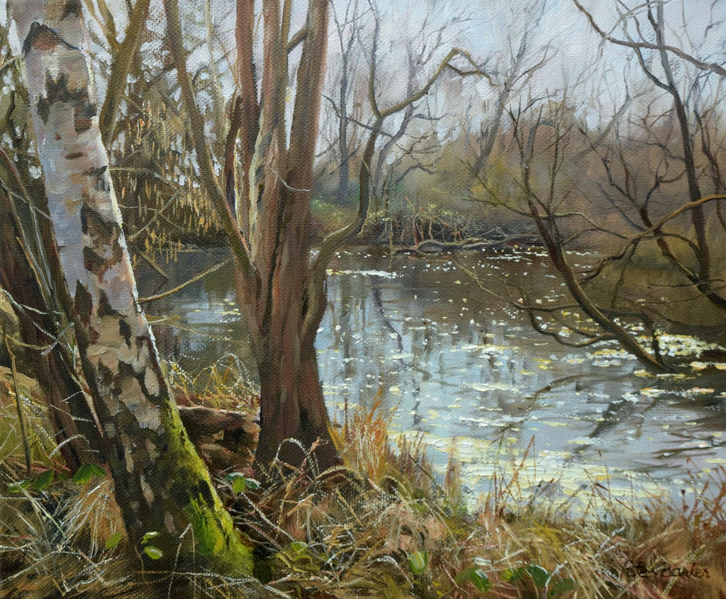 Birch Pond, by Peter Barker RSMA