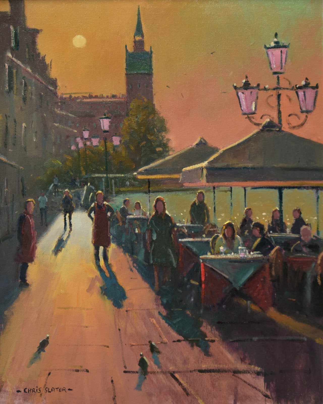 Evening Giudecca Sunset Venice, by Chris Slater ARSMA