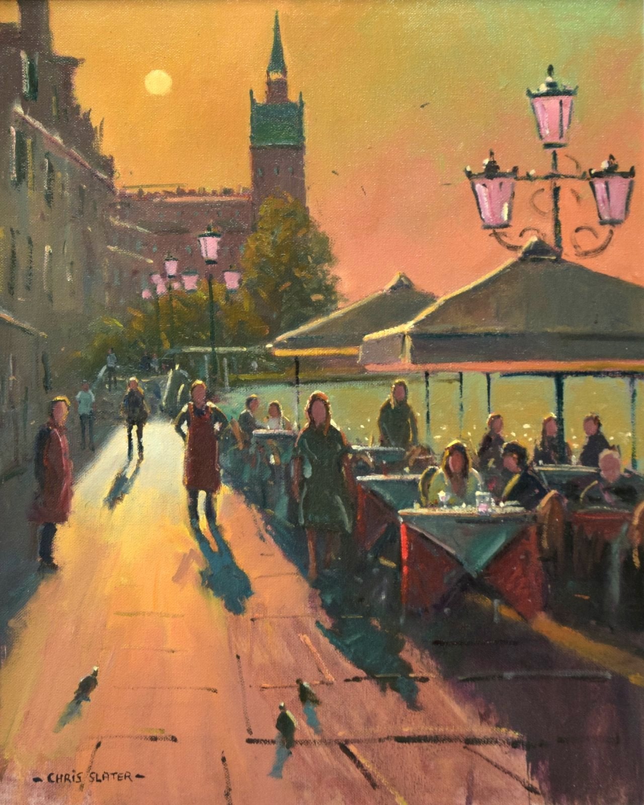 Evening Giudecca Sunset Venice, by Chris Slater RSMA
