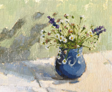Load image into Gallery viewer, Fleabane in a Blue Cup, by Fiona Carver
