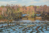 January, Holywell Lake, by Peter Barker RSMA - P E T E R     B A R K E R     F I N E     A R T 