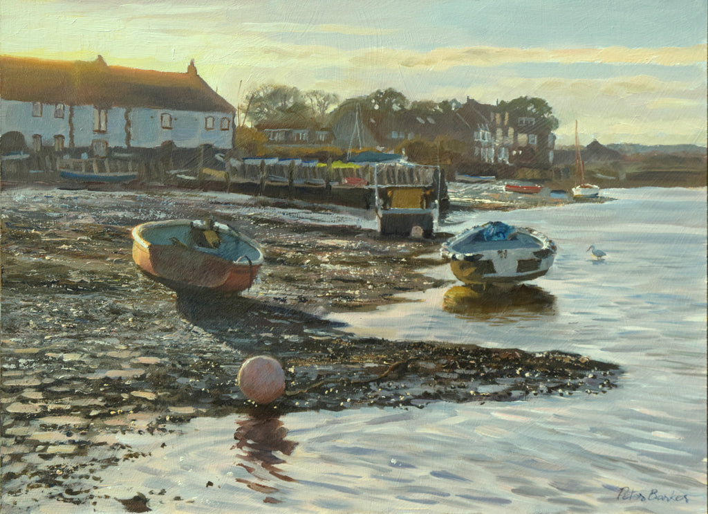Late Afternoon, Burnham Overy staithe, by Peter Barker RSMA