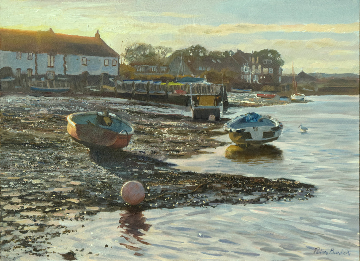Late Afternoon, Burnham Overy staithe, by Peter Barker RSMA