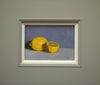Lemons with Blue Cloth, by Rosemary Lewis