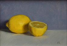 Load image into Gallery viewer, Lemons with Blue Cloth, by Rosemary Lewis
