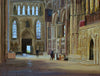 9 x 12 inch oil painting of the interior of Lincoln Cathedral, painted on site.