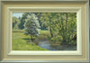May Blossom by the Chalk Stream, by Peter Barker - P E T E R     B A R K E R     F I N E     A R T 