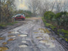 Potholes on Station Road, Ailsworth, by Peter Barker RSMA - P E T E R     B A R K E R     F I N E     A R T 