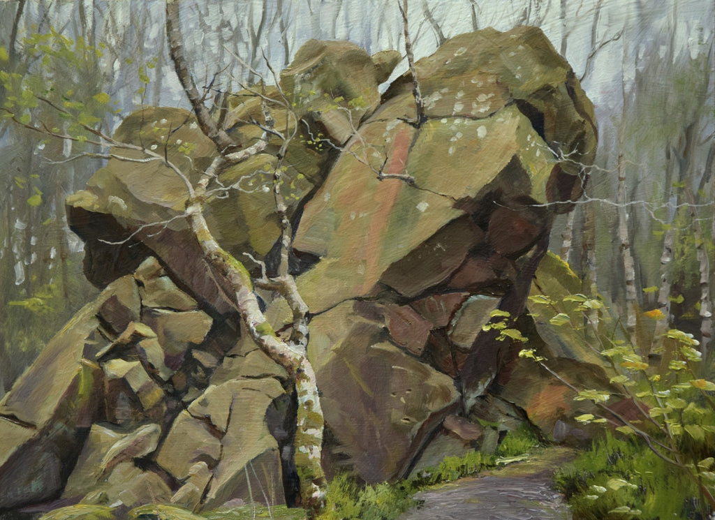 Rocky Outcrop, by Peter barker RSMA - P E T E R     B A R K E R     F I N E     A R T 