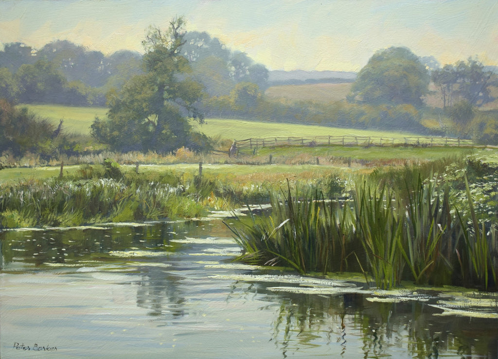 September Riverside, by Peter Barker RSMA - P E T E R     B A R K E R     F I N E     A R T 