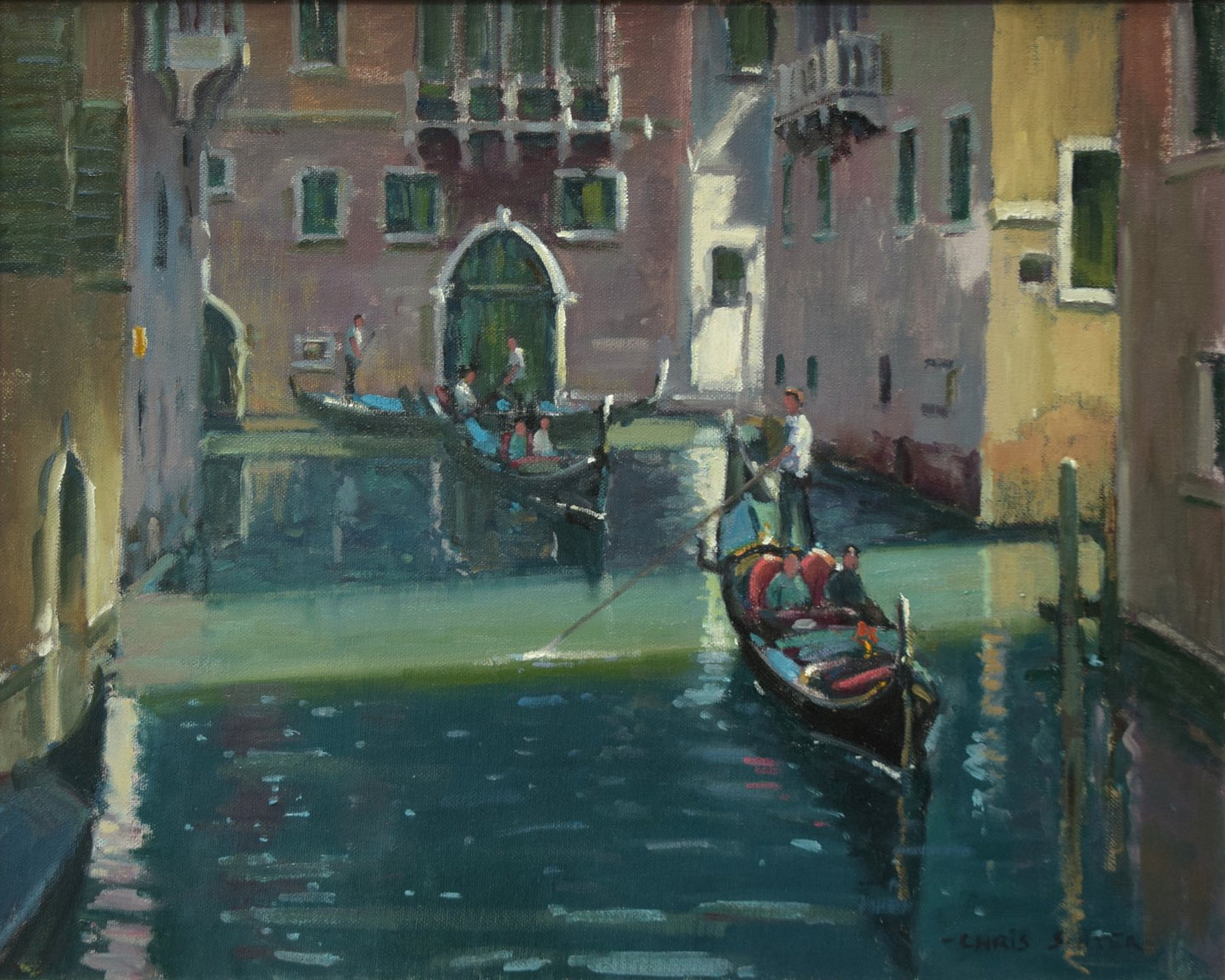 Shaft of Light Over the Canal, Venice, by Chris Slater ARSMA
