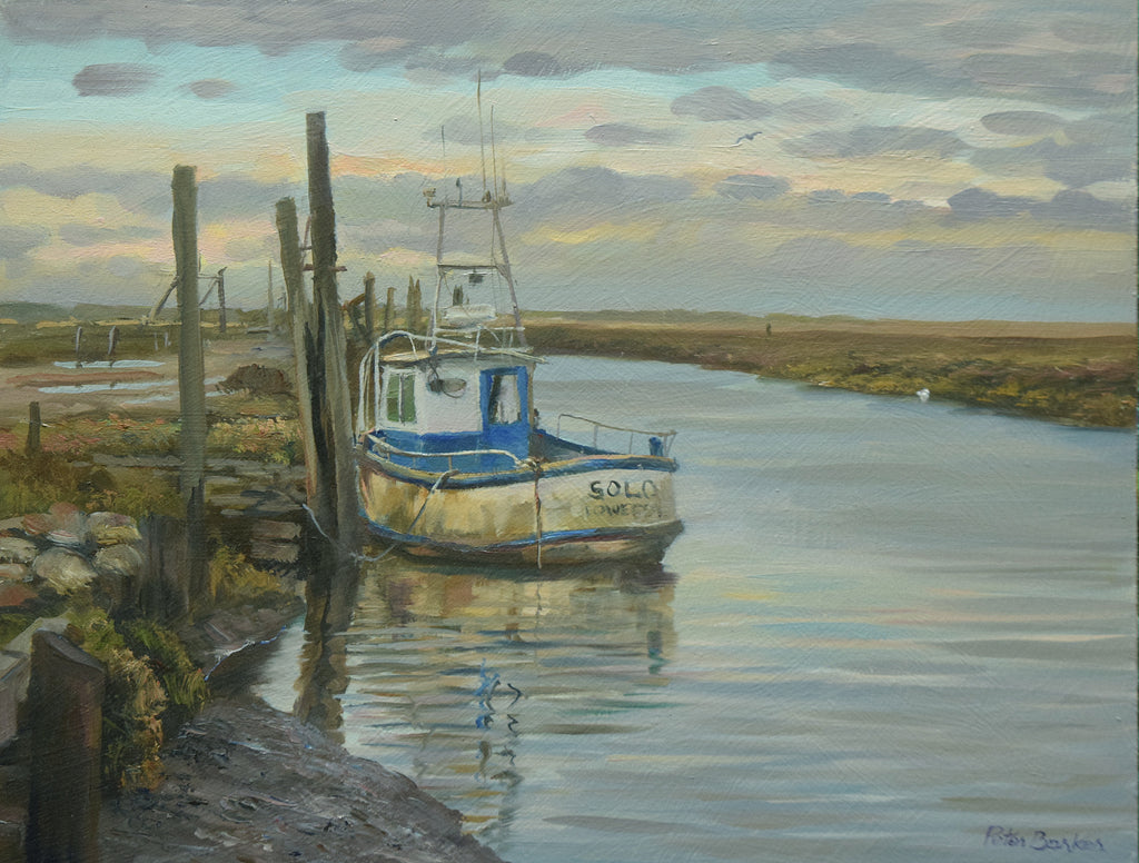 Solo at Thornham, by Peter Barker RSMA - P E T E R     B A R K E R     F I N E     A R T 
