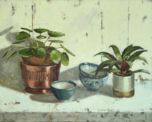 Load image into Gallery viewer, Still Life with Plants and a Copper Bowl, by Fiona Carver

