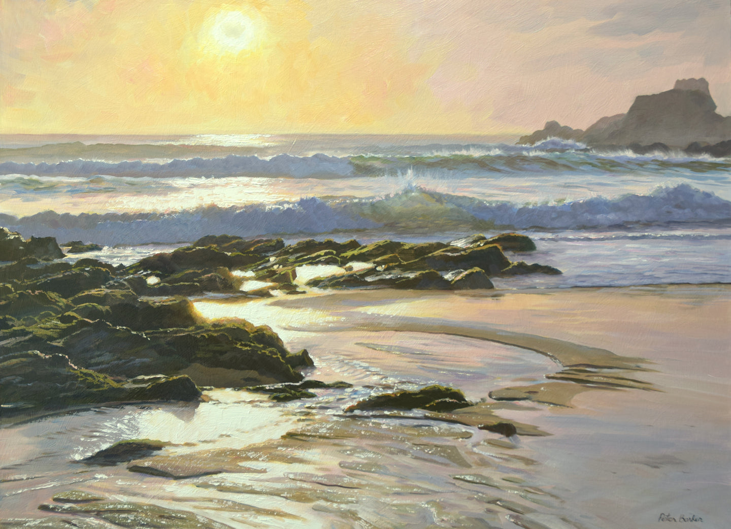 Trevone Bay Rollers, by Peter Barker RSMA