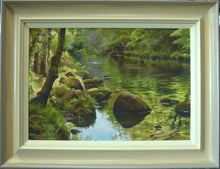 Load image into Gallery viewer, Trout Rising on The Teign, by Peter Barker - P E T E R     B A R K E R     F I N E     A R T 
