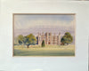 Beautiful watercolour of Burghley House in Stamford, by Alan Oliver, with mount
