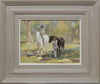 Equine study ny Leslie Stones showing hand painted frame