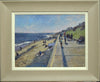 Painting in its green/grey frame with white slip