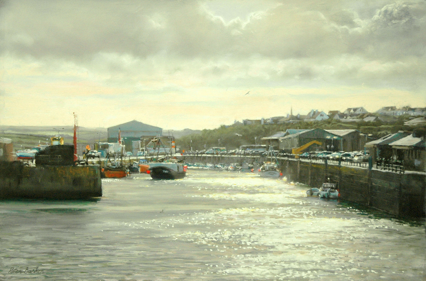 Padstow Harbour by Peter Barker RSMA