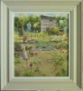 Allotment painting in its stone-coloured frame with white inner slip 