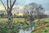 Sundown over the River Chater, by Peter Barker