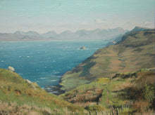 Load image into Gallery viewer, A 9 x 12 inch oil painting painted en plein air on Skye, looking over the cliffs towards the Cuillins.
