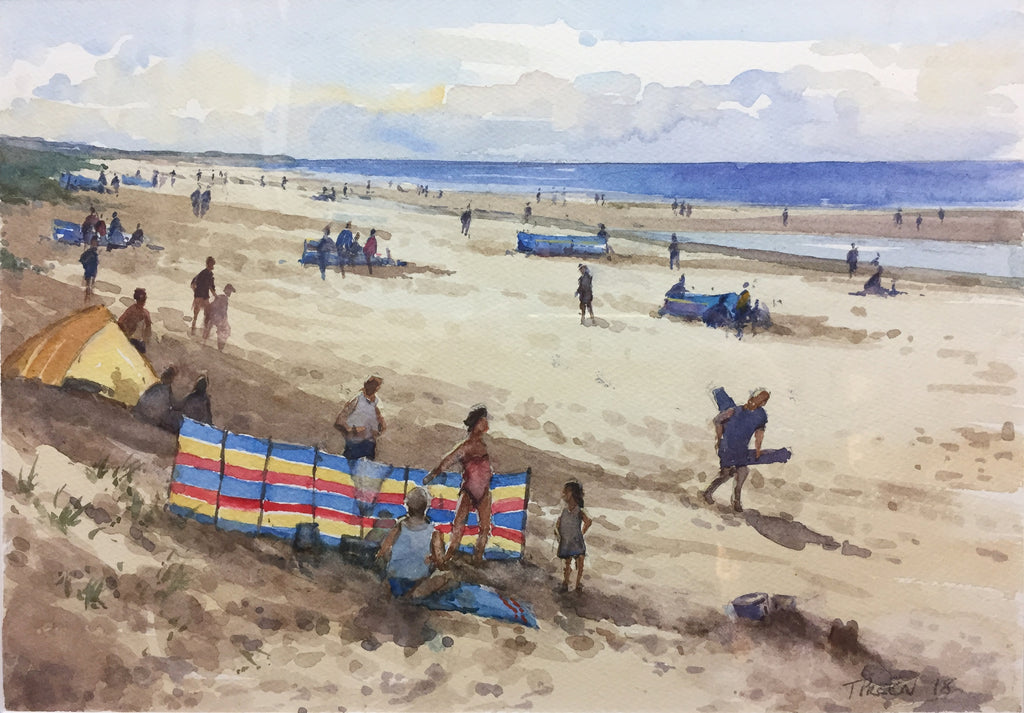 A sunny day at Brancaster Beach by Terry Preen
